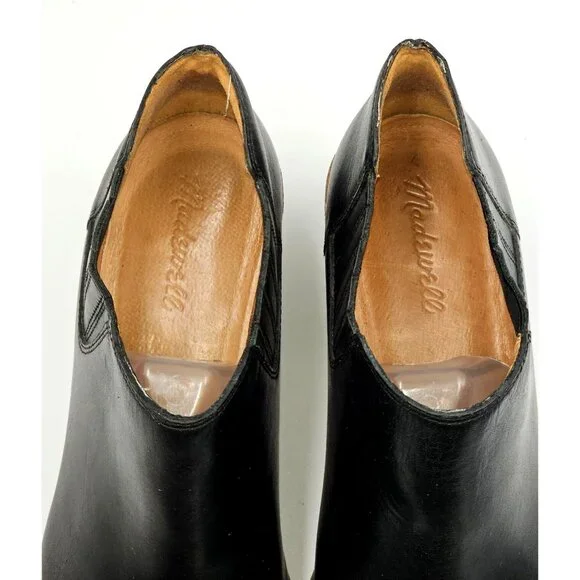 Madewell Women's Black Leather Myles Slip-On Ankle Booties  Size 10 2323 - Picture 11 of 16